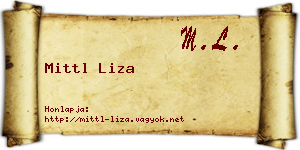 Mittl Liza névjegykártya